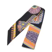 Hermes Twilly Epaulet De Gala Silk Multicolor