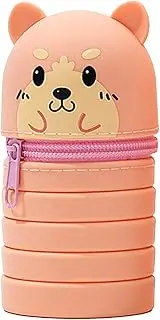 Desk Organizer Pen Holder, Telescopic Pencil Bag Pen Holder, Retractable Cartoon Storage Desk Organizer for Teens Kids Teachers Home Classroom Dorm School