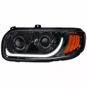 Trux LED Blackout Projector Headlight Assembly, Driver Side For Peterbilt