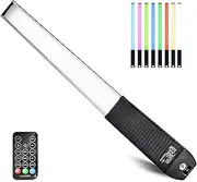 LUXCEO RGB LED Photography Lighting Portable Wand Handheld LED Video Light 1000 Lumens CRI 95+ USB Rechargeable with Remote Control, Carry Bag, Adjustable Color Temperature 3000K-6000K and 36 Colors