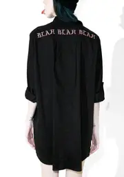 [Happiness] Blah Blah Blah Long Shirt
