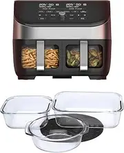 [Instant] Pot Vortex ClearCook Dual Air Fryer 6-in-1 Smart Programs 8L XL, Black/Silver + FREE 3pc Kit