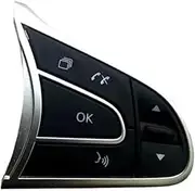 LUMIXE Car Cruise Control Button Koleos 2016 2017 2018 2019 2020 2021 2022 2023 Car Steering Wheel Multifunctional Audio Volume Control Button Switch Car Steering Wheel Switch Button(Black Right)