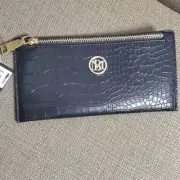 NWT BADGLEY MISCHKA Thin Crocodile Print Wallet