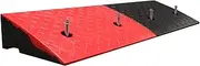 Rubber Curb Ramp Threshold Ramp Car Ramp Wheelchair Ramp Step Ramp - for Tires, Cars, Lawn Mowers, Loading Docks, Footboards, Wheelchairs,with 4 Expansion Screws(Size:98x28x11cm)