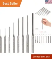 Compact & Lightweight 8-Piece Roll Pin Punch Set - Rust-Preventative Finish