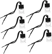 6pcs Car Air Freshener Diffuser Refillable Hanging Perfume Pendant Stylish Bottle for Car Home Office Use Odor Portable Fragrance Decor