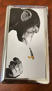 Smoking Chimp 100's Size Cigarette Case with built in lighter Wallet