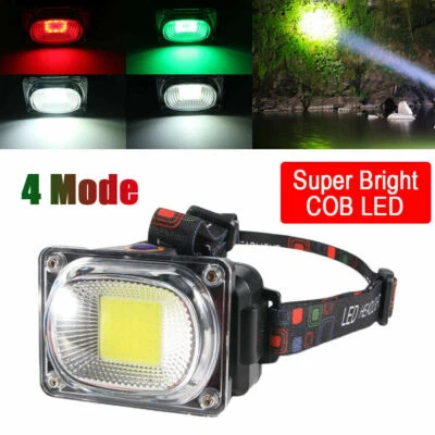 150000LM COB LED Headlamp Rechargeable Head Light Flashlight Torch Lamp Camping