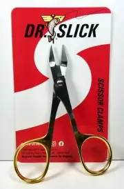 Dr. Slick Barb Crushing Scissor Clamps 4.75" Gold Loops - New