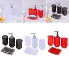 Acrylic Bathroom Accessories Set Apartment Necessities Lotion Bottle Soap Tray