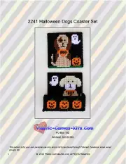 Halloween Dogs Coaster Set-Plastic Canvas Pattern or Kit