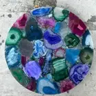 Mix Agate Stone Coffee Table Top, Agate Center Table, Home Christmas Gifts