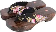 [Yuschuh] Woman Girl Slippers Clogs Wooden Shoes Geta Japanese Traditional Clogs Geta Sandals