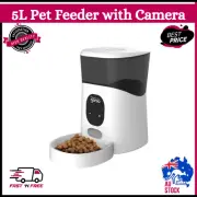 White Wi-Fi 5L Pet Feeder with Camera, Wi-Fi-enabled, Two-way Audio | Au Stock