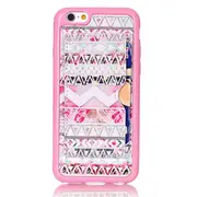 Fashion Pattern Pink Tribe Creative Back Holder Protector Case For iPhone 6/6s Plus