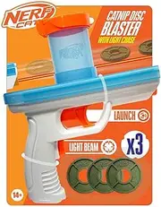 NERF Catnip Blaster with 3 Discs Cat Toy, Multicolour
