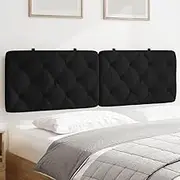 Generic Headboard Cushion Black 152 cm Queen Velvet
