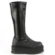 Demonia Slacker-200 Black Vegan Leather Platform Boots • Ships in 2-4 Weeks •...