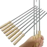 10 Pcs Kabob Skewers, 16IN Metal Skewers for Grilling, Premium Stainless Stee...