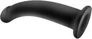 Chrontier Men Women Silicone Beginner Strap On Harness Dildo Curved Smooth Anus Butt Vagina G-Spot Plug Suction Cup Sex Toy Flare End Penis Wearable Couple Pegging Willy Lesbian Size S
