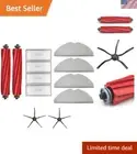 2x Main Brushes, HEPA Filters & Side Brushes for Roborock S7 MaxV - Black Set