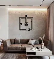 Square Clock, Square Wall Clock, Metal Wall Clock, Unique Wall Clock, Oversized