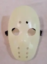 Glow in the Dark Jason Voorhees hockey style Halloween mask adult size - NEW
