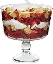 Libbey Selene Footed Glass Trifle Bowl, 9-inch