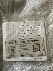 New The Heritage Collection 14 Count Printed Border Cross Stitch Fabric Cream