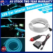 Ice Blue Car Interior LED Fiber Lights Neon Optic Strip Wire 2M Atmosphere Light (for: Porsche)