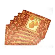 Set of 5 PVC Table Placemats Pears 30 x 46 cm
