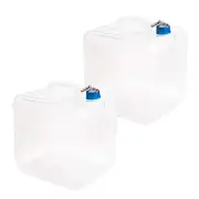2 Pack 5.3 Gallon Collapsible Water Container with Spigot, 2Pack-5.3 Gallon