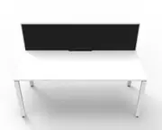 RAPIDLINE DELUXE PROFILE LEG WORKSTATION With Screen 1 Person Single Sided W1500 x D750 x H730mm White Top White Frame