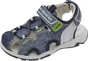 [Chicco] Boys' Met Dubbele Klittenband Gesloten Neus, Comfortable, Light, Flexible and Breathable Sandals, Blue 1, 22 EU