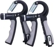 Hand Strengthener Grip 2 Pack, Exercisers for Strength with Adjustable...