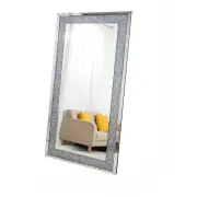 Jeweled Crystal Frame Full Body Mirror Artistic Accent Mirror Dining Room Foyer