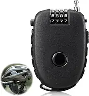 [IKOPFLN] Special Lock Retractable Wire Rope 4-Digit Combination Lock - Suitable as Luggage Lock, Ski Lock, Helmet Lock - with Combination Code