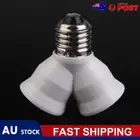 2Pcs E27 Base Light Lamp Bulb Socket 1 to 2 Splitter Adapter Converter Socket