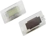 HUVNEXA For Land Rover, for Range Rover, for Sport L322 2005 2006 2007 2008 White SMD Trunk Luggage Compartment Footwell Light 6000K White Car Number Plate Light(BLACK 2pcs)