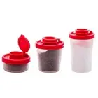 Leak Proof Salt and Pepper Pots Convenient Condiment Storage Jar for Traveling