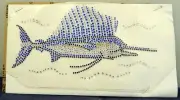 SWORDFISH Rhinestone & Stud Combo Iron On Transfer DIY see details