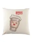 Caffeine Problem Cushion Pillow Pixel Retro Arcade Bit Geek Nerd Fun Caf� Coffee