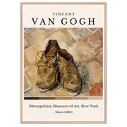 Galrie Van Gogh's Iconic Shoes Art Print Stunning Post-Impressionist Masterpiece, Wood Frame, A3 30 x 42cm (12 x 16inch)