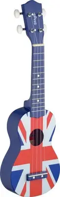 Graphic series traditional soprano ukulele with linden top, with black nylon ...