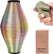 Metal Spring Grip Ball Spring Stress Ball Hand Rainbow Metal Stress Ball Spring Toy Metal Feather Fidget Rainbow Squeeze Ball Fidget Toys Anti Stress Toy Adults