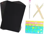 3 Sets Boys and Girls Scratch Paper Art Sheets Scratch Off Cards Set Paper Wooden Stylus for Art Projects Greeting Cards
