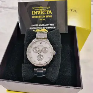 (Little bee小蜜蜂精品)INVICTA 英威塔 真三眼鋼錶 石英款女錶