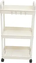 WEKADRIN Rolling Storage Trolley Multi Purpose Organizer Cart for Kitchen Bathroom Living Room Mobile Rack for Spice Bottles and Toiletries Space Saving Design
