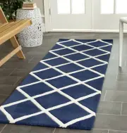 Safavieh Chatham DARK BLUE / IVORY 2'-3" X 9' Runner - CHT720C-29